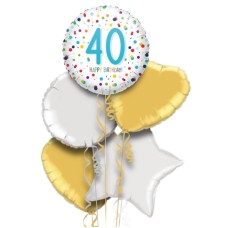 Happy 40th Birthday Balloon Bouquet